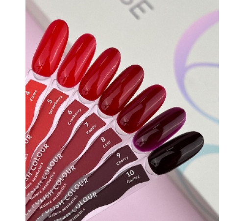 Гель-лак для нігтів Else Colour №010 Garnet, гранатовий, 12 мл