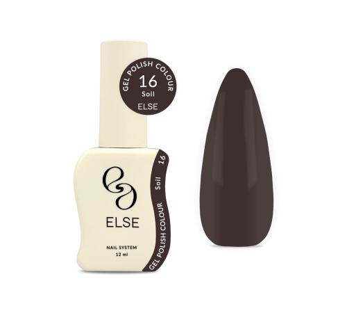 Гель-лак для нігтів Else Colour №016 Soil, кава, 12 мл