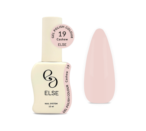 Гель-лак для нігтів Else Colour №019 Cashew, світлий беж, 12 мл