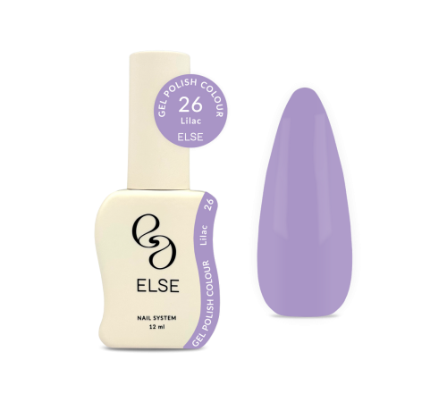 Гель-лак для нігтів Else Colour №026 Lilac, бузковий, 12 мл