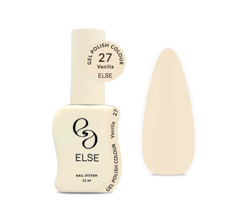 Гель-лак для нігтів Else Colour №027 Vanilla, ваніль, 12 мл