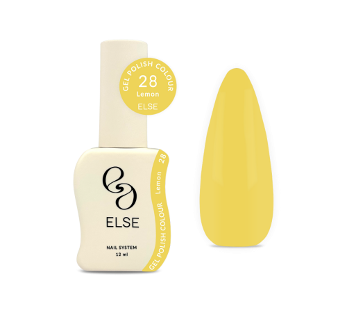 Гель-лак для нігтів Else Colour №028 Lemon, жовтий, 12 мл
