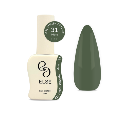 Гель-лак для нігтів Else Colour №031 Moss, темний зелений, 12 мл