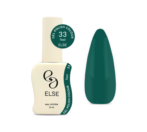 Гель-лак для нігтів Else Colour №033 Teal, бутилка, 12 мл