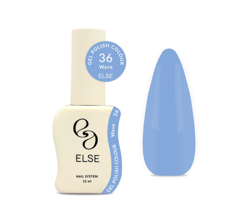 Гель-лак для нігтів Else Colour №036 Wave, блакитний, 12 мл