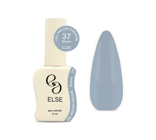 Гель-лак для ногтей Else Colour №037 Stone, светлый серый, 12 мл