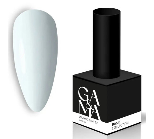 Гель-лак для нігтів GaMa Basic collection №002 холодний білий, 15 мл