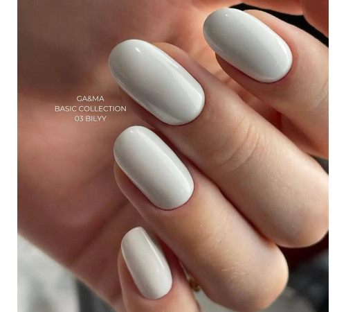 Гель-лак для нігтів GaMa Basic collection №003 білий, 15 мл
