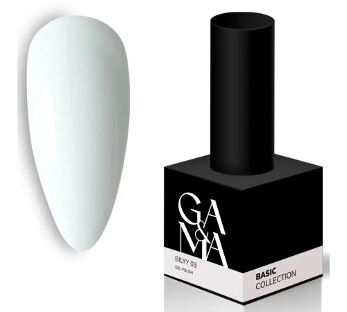 Гель-лак для нігтів GaMa Basic collection №003 білий, 15 мл