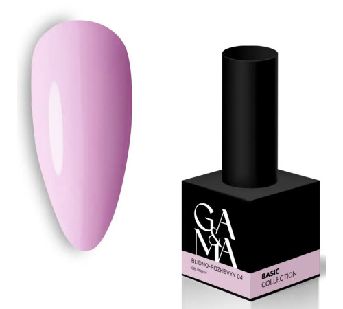 Гель-лак для нігтів GaMa Basic collection №004 блідо-рожевий, 10 мл