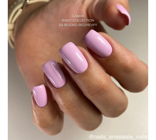 Гель-лак для нігтів GaMa Basic collection №004 блідо-рожевий, 10 мл