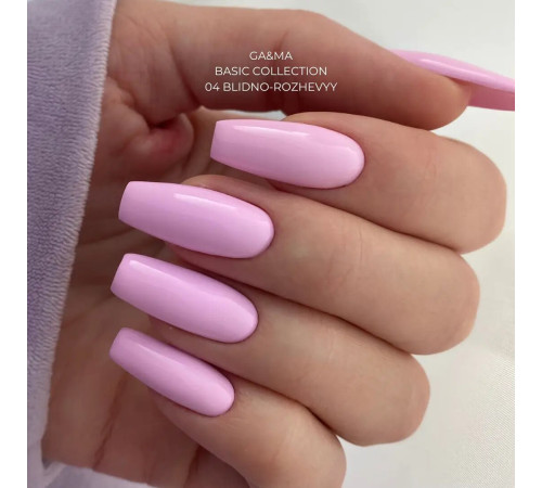 Гель-лак для нігтів GaMa Basic collection №004 блідо-рожевий, 10 мл