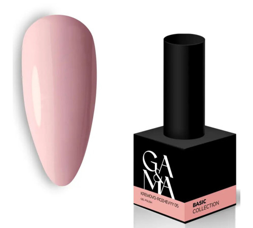 Гель-лак для нігтів GaMa Basic collection №005 кремово-рожевий, 10 мл