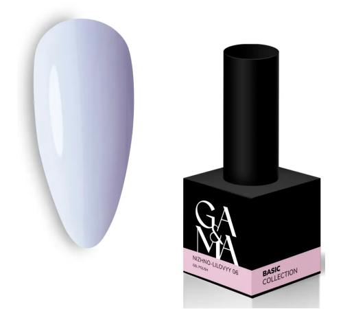 Гель-лак для нігтів GaMa Basic collection №006 ніжно-ліловий, 10 мл