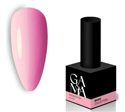 Гель-лак для нігтів GaMa Basic collection №009 рожевий, 10 мл