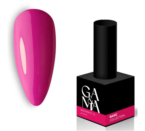 Гель-лак для нігтів GaMa Basic collection №011 малиновий, 10 мл