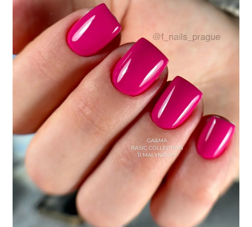 Гель-лак для нігтів GaMa Basic collection №011 малиновий, 10 мл