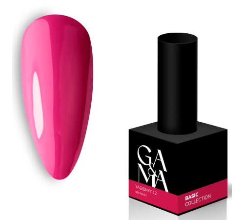 Гель-лак для нігтів GaMa Basic collection №012 ягідний, 10 мл