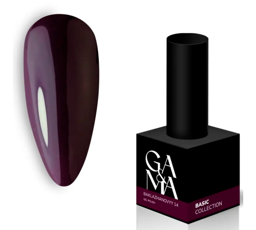 Гель-лак для нігтів GaMa Basic collection №014 баклажановий, 10 мл