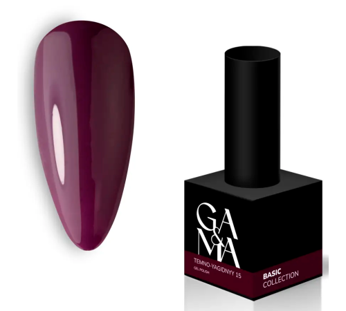 Гель-лак для нігтів GaMa Basic collection №015 темно-ягідний, 10 мл