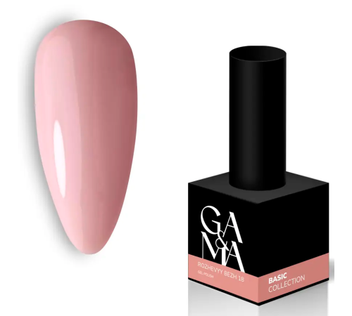 Гель-лак для нігтів GaMa Basic collection №018 рожевий беж, 10 мл