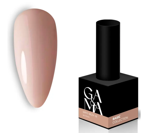 Гель-лак для нігтів GaMa Basic collection №019 сірий беж, 10 мл