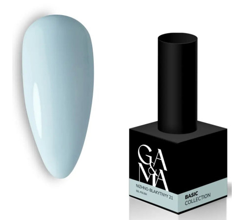 Гель-лак для нігтів GaMa Basic collection №021 ніжно-блакитний, 10 мл