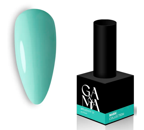 Гель-лак для нігтів GaMa Basic collection №027, бірюзовий, 10 мл