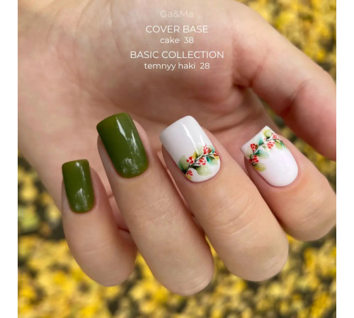 Гель-лак для нігтів GaMa Basic collection №028, темний хакі, 10 мл