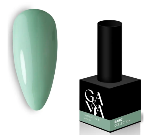Гель-лак для нігтів GaMa Basic collection №033 світлий хакі, 10 мл