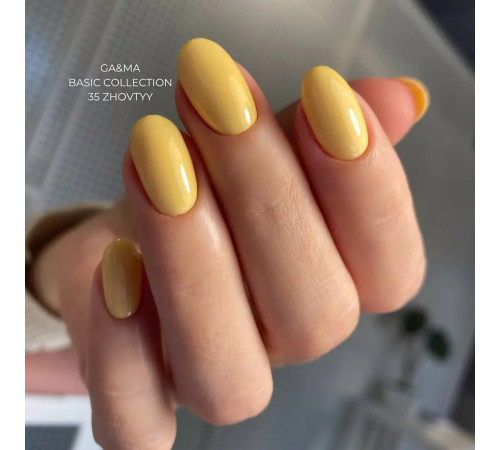 Гель-лак для ногтей GaMa Basic collection №035, желтый, 10 мл