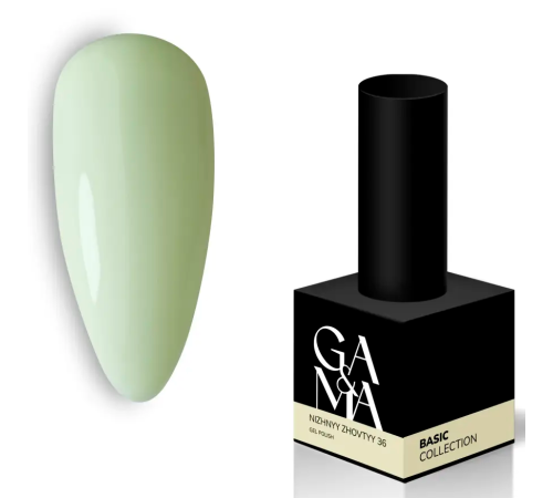 Гель-лак для ногтей GaMa Basic collection №036, нежный желтый, 10 мл