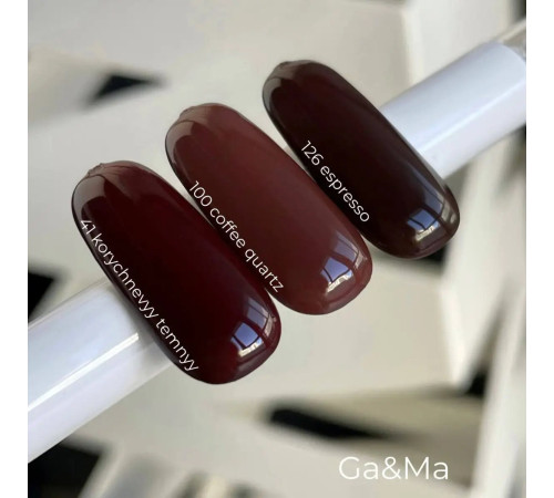 Гель-лак для нігтів GaMa Basic collection №041 темний коричневий, 10 мл