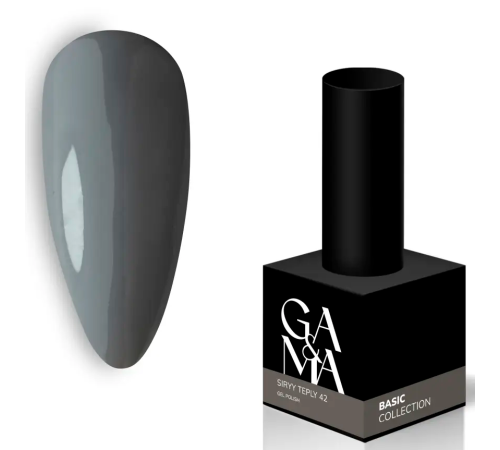 Гель-лак для нігтів GaMa Basic collection №042 сірий теплий, 10 мл