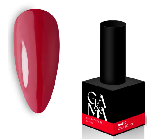Гель-лак для нігтів GaMa Basic collection №045 червоний, 10 мл