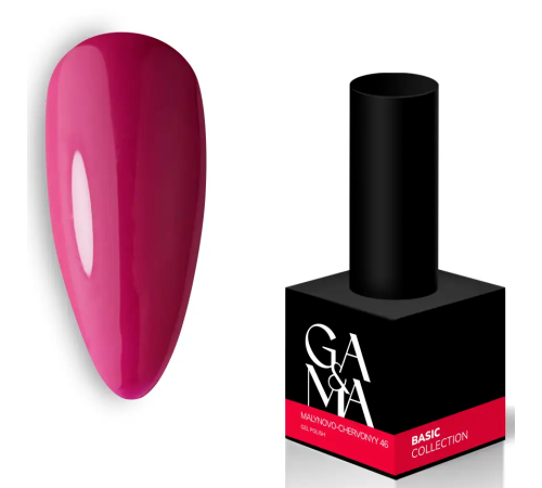 Гель-лак для нігтів GaMa Basic collection №046 малиново-червоний, 10 мл