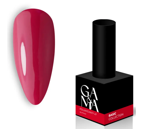 Гель-лак для нігтів GaMa Basic collection №047 полуничний, 10 мл