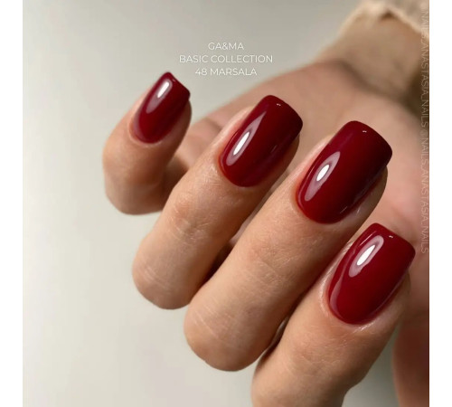 Гель-лак для нігтів GaMa Basic collection №048 марсала, 10 мл