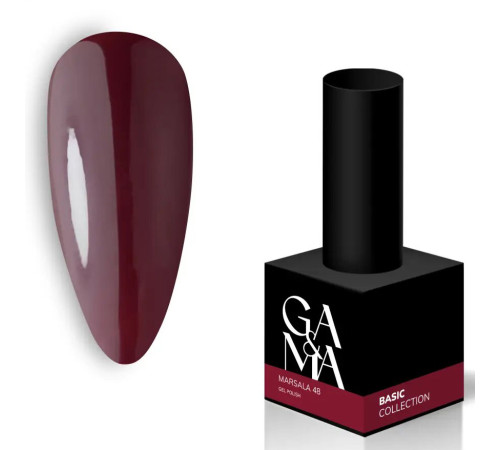 Гель-лак для нігтів GaMa Basic collection №048 марсала, 10 мл