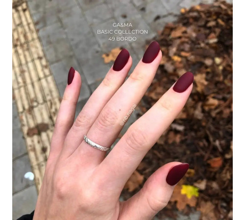Гель-лак для нігтів GaMa Basic collection №049 бордо, 10 мл