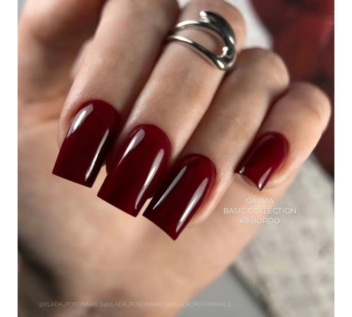 Гель-лак для нігтів GaMa Basic collection №049 бордо, 10 мл