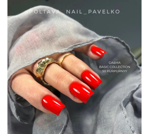 Гель-лак для нігтів GaMa Basic collection №050 пурпурний, 10 мл