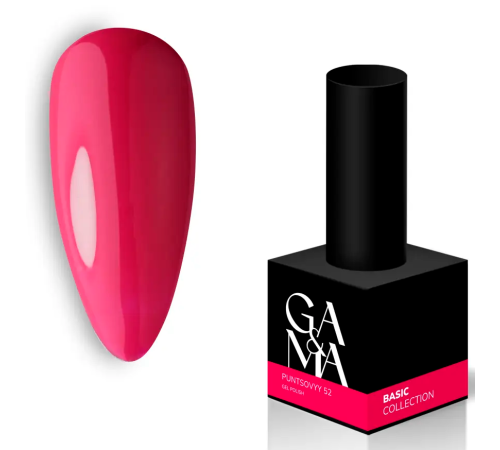 Гель-лак для ногтей GaMa Basic collection №052 пунцовый, 10 мл