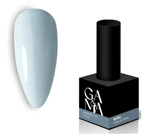 Гель-лак для нігтів GaMa Basic collection №054 небесний, 10 мл