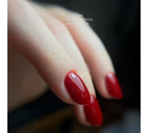 Гель-лак для нігтів GaMa Basic collection №058 вишневий, 10 мл