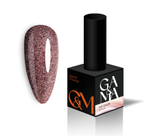 GaMa Cat Color Gel Nail Polish No. 011, cat`s eye, brown, 6 ml