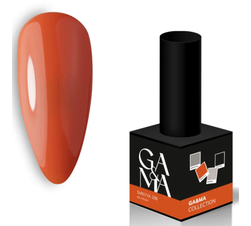 Гель-лак для нігтів GaMa collection Smilyva №188, гарбузовий, 10 мл