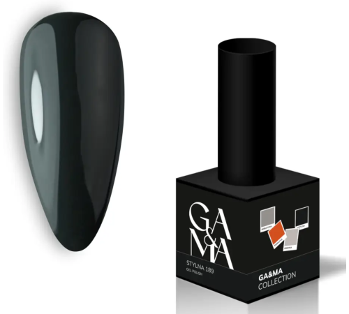 Гель-лак для нігтів GaMa collection Stylna №189, графітовий, 10 мл