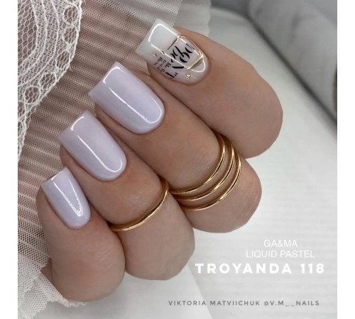 Гель-лак для нігтів GaMa Liquid pastel №118 Troyanda троянда, 10 мл
