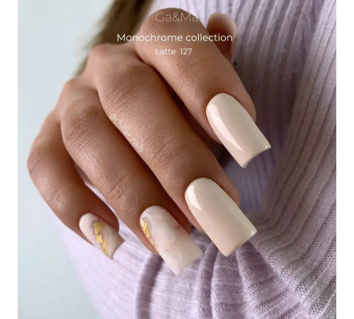 Гель-лак для нігтів GaMa Monochrome collection №127 Latte латте, 10 мл